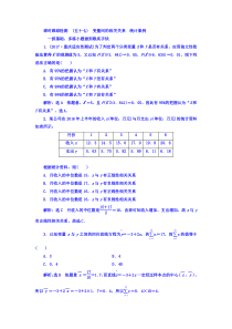 高考数学(文数)一轮复习习题 课时跟踪检测 （五十七）　变量间的相关关系　统计案例  (含解析)