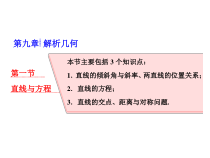 高考数学(理数)一轮复习课件：第九章 解析几何 第一节 直线与方程 (含详解)