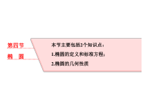 高考数学(理数)一轮复习课件：第九章 解析几何 第四节 椭圆 (含详解)