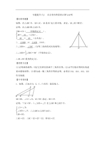 中考数学二轮复习专题提升卷09《以全等为背景的计算与证明》(教师版) (NXPowerLite)