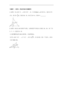 (通用版)中考数学总复习专题4《三角形、四边形综合性问题探究》精练卷（原卷版）