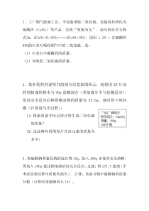 《化学计算专题复习》练习-九年级上册化学人教版