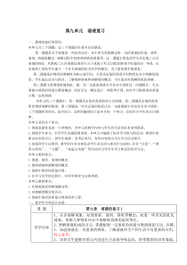 《第九单元 溶液复习》教学设计9-九年级下册化学人教版