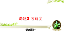 《课题2 溶解度》PPT课件3-九年级下册化学人教版