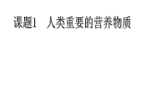 《课题1 人类重要的营养物质》PPT课件4-九年级下册化学人教版