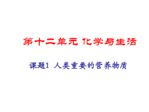 《课题1 人类重要的营养物质》教学课件 -九年级下册化学人教版