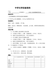 《实验活动7 溶液酸碱性的检验》实验报告-九年级下册化学人教版