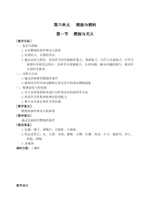《第一节 燃烧与灭火》教学设计1-九年级上册化学鲁教版