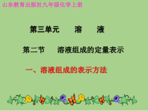 《第二节 溶液组成的定量表示》PPT课件1-九年级上册化学鲁教版