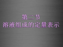 《第二节 溶液组成的定量表示》PPT课件3-九年级上册化学鲁教版