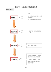 《第2节 化学反应中的质量关系》教学设计2-九年级上册化学沪教版