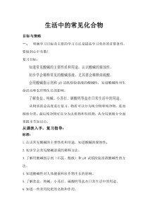 《生活中的常见化合物》教学设计6-九年级下册化学沪教版