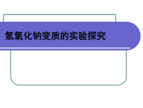 《氢氧化钠变质的实验探究》PPT课件3-九年级下册化学沪教版