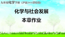 《化学与社会发展 本章作业》PPT课件1-九年级下册化学沪教版