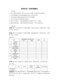 《基础实验7 溶液的酸碱性》实验记录-九年级下册化学沪教版