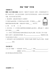 《碱的性质》学案-九年级下册化学沪教版