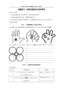 《基础实验8 酸与碱的化学性质》学案-九年级下册化学沪教版