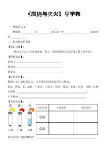 《单元1 燃烧与灭火》教学设计2-九年级上册化学科普版