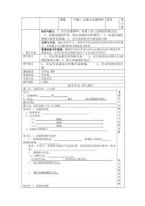 《单元1 金属材料与金属冶炼》教学设计1-九年级下册化学科普版
