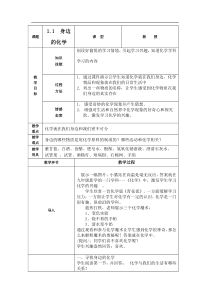 《1.1 身边的化学》教学设计1-九年级上册化学粤科版
