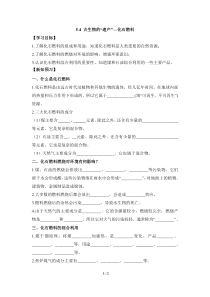 《5.4 古生物的“遗产”——化石燃料》导学案-九年级上册化学粤科版
