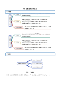 2021年人教版高中数学选择性必修第二册（精讲)5.1《导数的概念及意义》（原卷版）