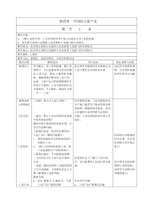 《第二节 工业》教学设计1-湘教版地理八年级上册