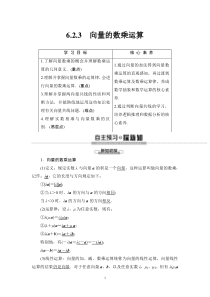 人教版高中数学必修第二册同步讲解第6章《6.2.3向量的数乘运算》(含解析)