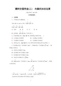人教版高中数学必修第二册分层作业2《向量的加法运算》(含解析)