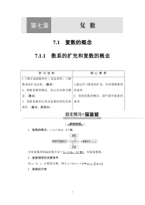 人教版高中数学必修第二册同步讲解第7章《7.1.1数系的扩充和复数的概念》(含解析)
