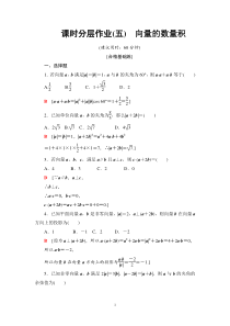 人教版高中数学必修第二册分层作业5《向量的数量积》(含解析)