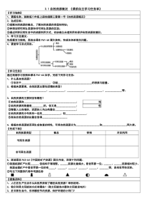 《第一节 自然资源概况》课前自主学习任务单-湘教版地理八年级上册