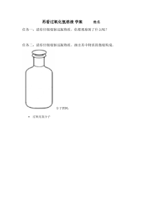 《在看过氧化氢溶液》学案-九年级上册化学北京版