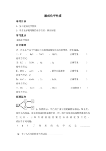 《第二节 几种常见的酸-酸的化学性质》学案-九年级下册化学北京版