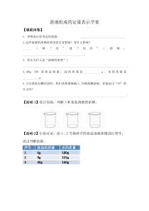 《第二节 溶液组成的定量表示》学案-九年级下册化学北京版