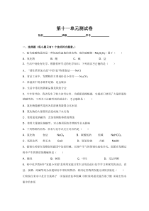  九年级上册人教版九年级化学第11单元测试卷