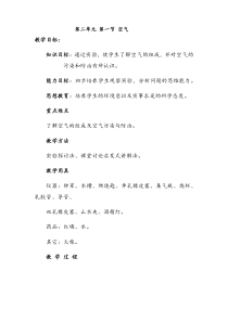 2.1《空气》教学设计-九年级上册化学人教版