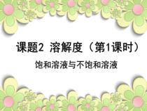 人教版化学九年级下册9.2《溶解度》PPT课件7