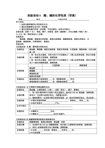人教版化学九年级下册第10单元《实验活动6 酸、碱的化学性质》导学案2