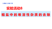 人教版化学九年级下册第11单元《实验活动8 粗盐中难溶性杂质的去除》PPT课件1