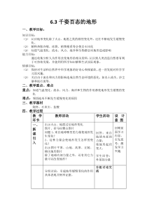 《千姿百态的地形》教案-七年级上册科学华师大版