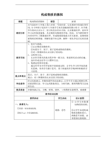 《构成物质的微粒》教案 (3)-八年级上册科学华师大版