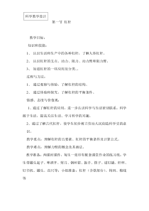 《杠杆》教案 (5)-九年级上册科学华师大版