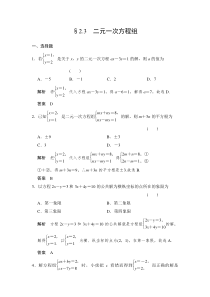 2022年中考数学一轮导向练习《二元一次方程组》（含答案）