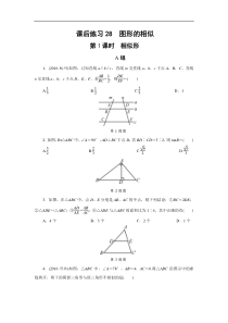 2022年中考数学一轮复习第28讲《图形的相似》课后练习(含答案)