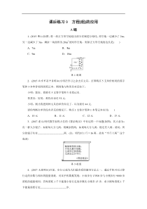 2022年中考数学一轮复习第9讲《方程(组)的应用》课后练习(含答案)