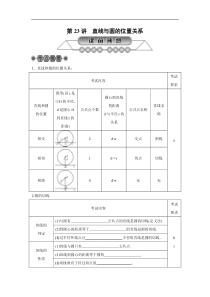 2022年中考数学总复习第23讲《直线与圆的位置关系》讲解(含答案) 