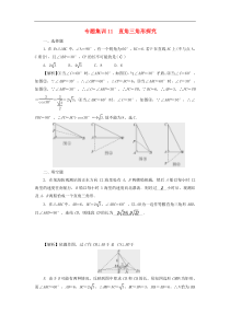 2022年中考数学二轮复习专题11《直角三角形探究》同步测试（含答案）
