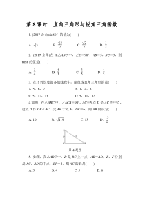 2022年中考数学二轮复习专题《直角三角形与锐角三角函数》练习册 (含答案)
