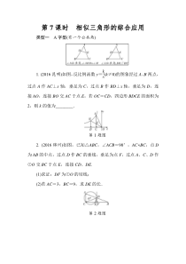 2022年中考数学二轮复习专题《相似三角形的综合应用》练习册 (含答案)